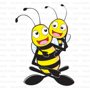 Father Bee Hugging Daughter