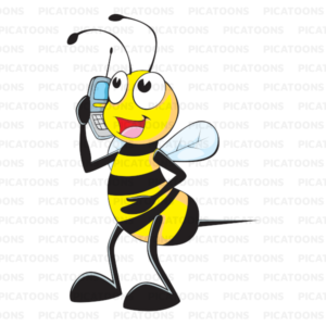 Bee on Phone Call