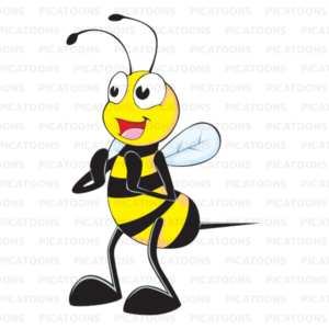 Bee with Wings Clapping
